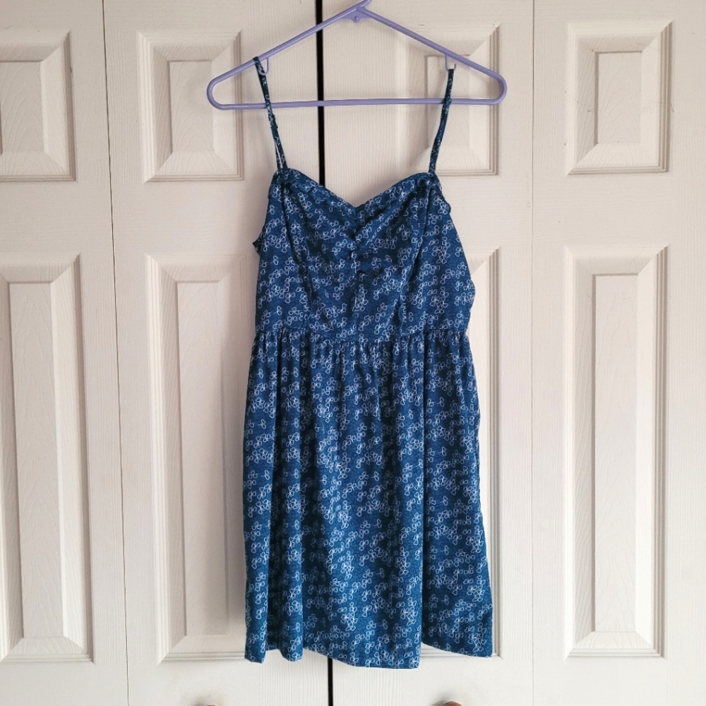 Cooperative Urban Outfitters Baby Doll mini dress size S blue teal